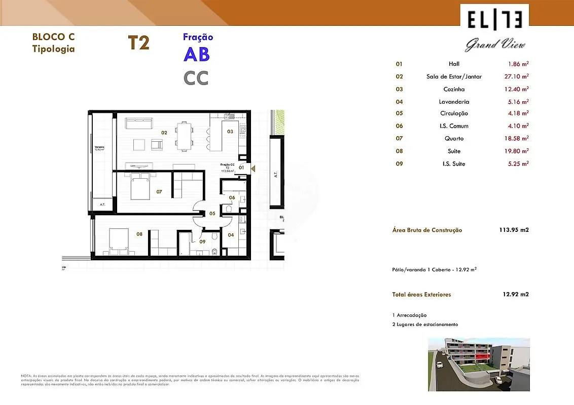 Apartamento T2 à venda em Estreito Câmara de Lobos