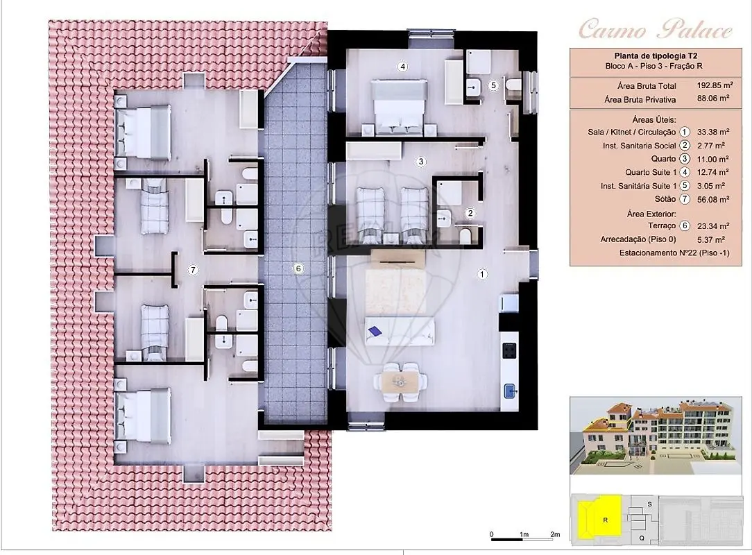 Apartamento T2 à venda em Sé, Funchal